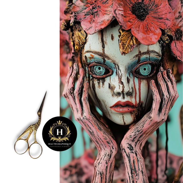 Papier Mousseline Enchanter Gothique Rose Floral Gargoyle Découpage (Créateur téléchargé)