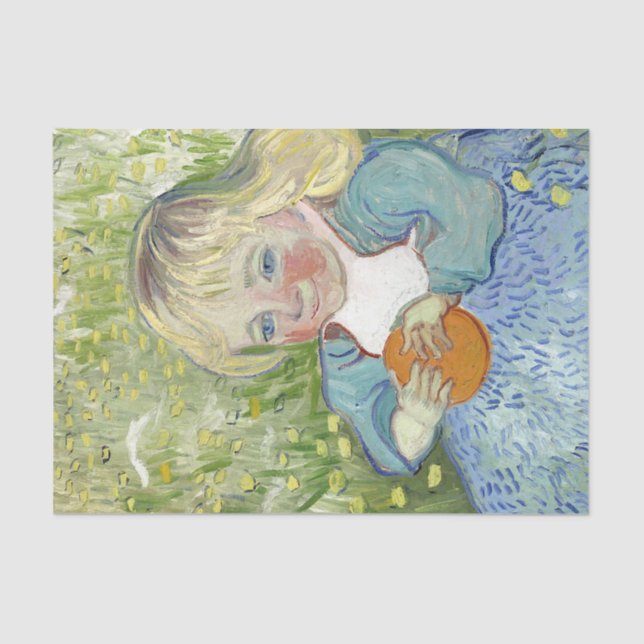 Papier Mousseline Enfant avec orange, Vincent Van Gogh (Recto)