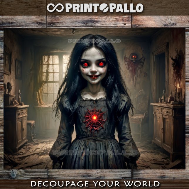 Papier Mousseline Enfant maudit du Talisman rouge dans la maison dép (Créateur téléchargé)