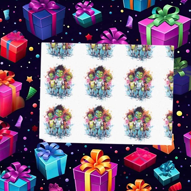 Papier Mousseline Enfants costumés zombies d'Halloween (Zombie Walkers,  Your birthday party won't be complete without an array of gruesome zombie props! )