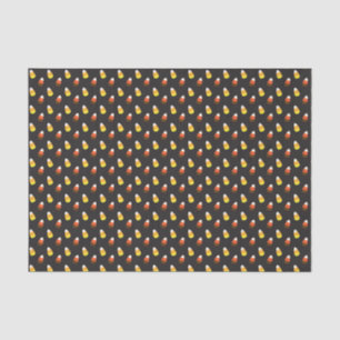 Papier Mousseline Enfants Halloween chocolat bonbon maïs sur noir
