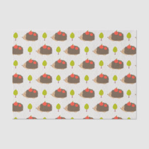 Papier Mousseline Enfants Joli Hérisson transportant des pommes sour