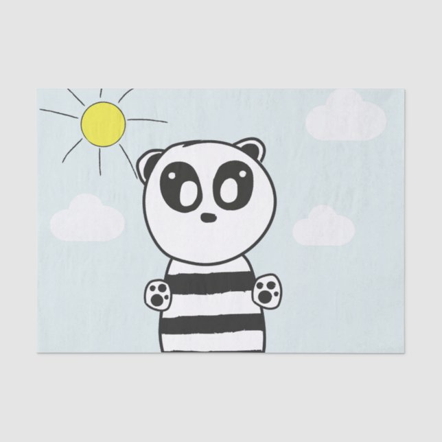 Papier Mousseline Enfants Panda  (Recto)