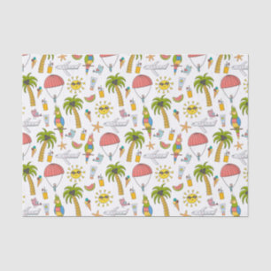 Papier Mousseline Enfants Vacances Tropicales
