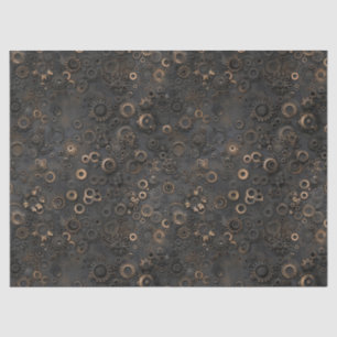 Papier Mousseline Engrenages Steampunk, Motif de métal rouillé pour