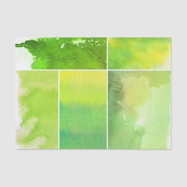 Papier Mousseline Ensemble d'abrégé sur aquarelle peint à la main (Recto)