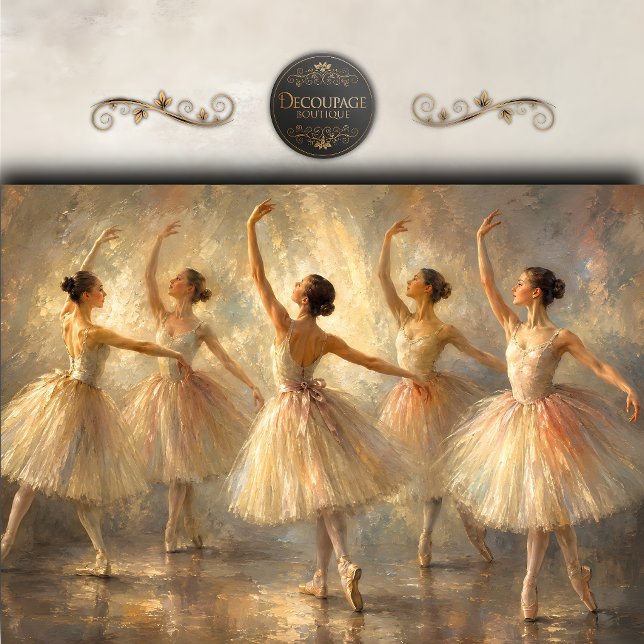 Papier Mousseline Ensemble de ballet gracieux Decoupage (Graceful Ballet Ensemble Decoupage Tissue Paper)
