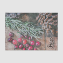 Ensemble de papier de tissus (2) Paix sur Terre