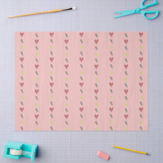 Papier Mousseline Ensemble de papiers d'emballage cadeau amusants Cœ