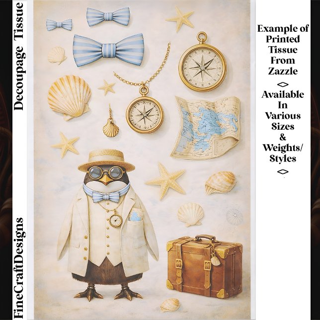 Papier Mousseline Ensemble Mini Elements Manchot Côté FG6 Découpage (Créateur téléchargé)