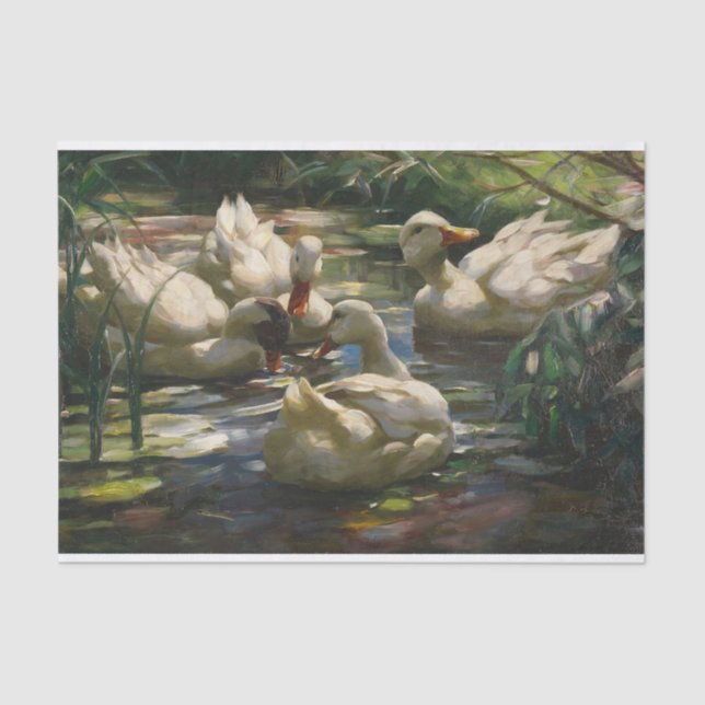 Papier Mousseline Enten Auf Dem Waldweiher par Alexander Koester (Recto)