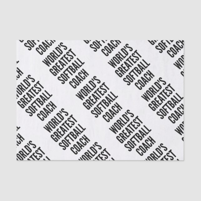 Papier Mousseline Entraîneur de softball le plus grand du monde (Recto)
