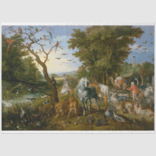 Papier Mousseline Entrée des animaux dans l'arche de Noé (Brueghel)