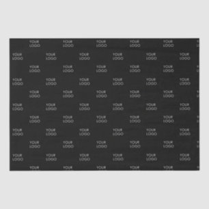 Papier Mousseline Entreprise moderne Logo Promo Emballage noir
