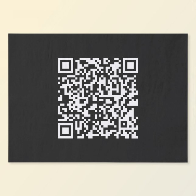 Papier Mousseline Entrez l'URL et créez un code QR scannable | Noir  (Créateur téléchargé)