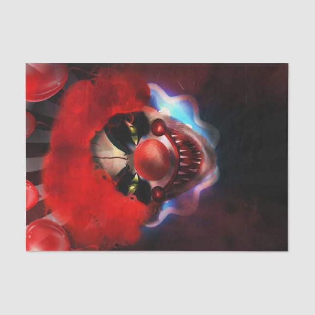 Papier Mousseline Enveloppe cadeau pour l'Halloween Clown déplaisant (Recto)