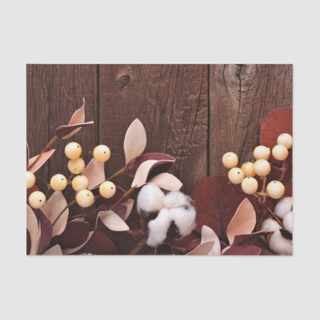 Papier Mousseline Enveloppement du papier de tissus Branche de coton (Recto)