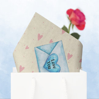 Papier Mousseline Enveloppes et cœurs de la Saint-Valentin