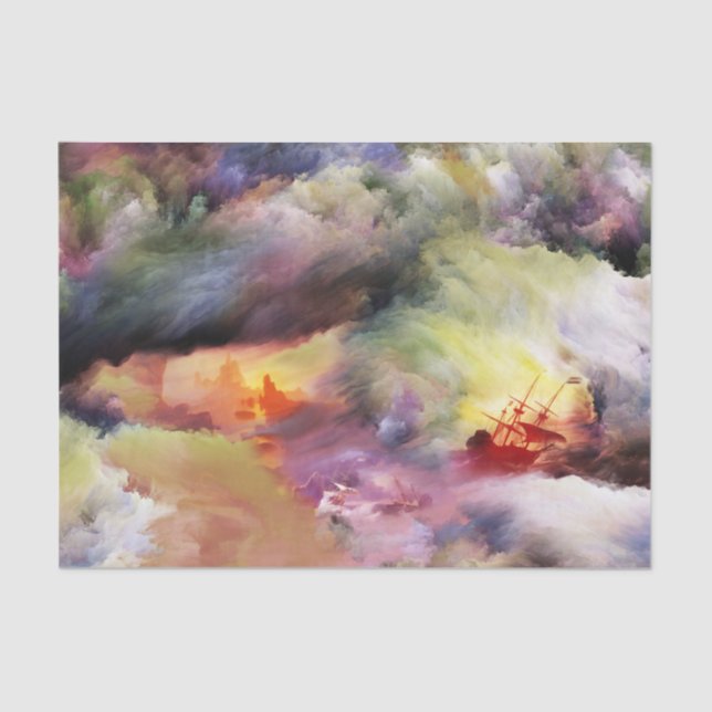 Papier Mousseline Épave de nuages - Papier Tissu (Recto)