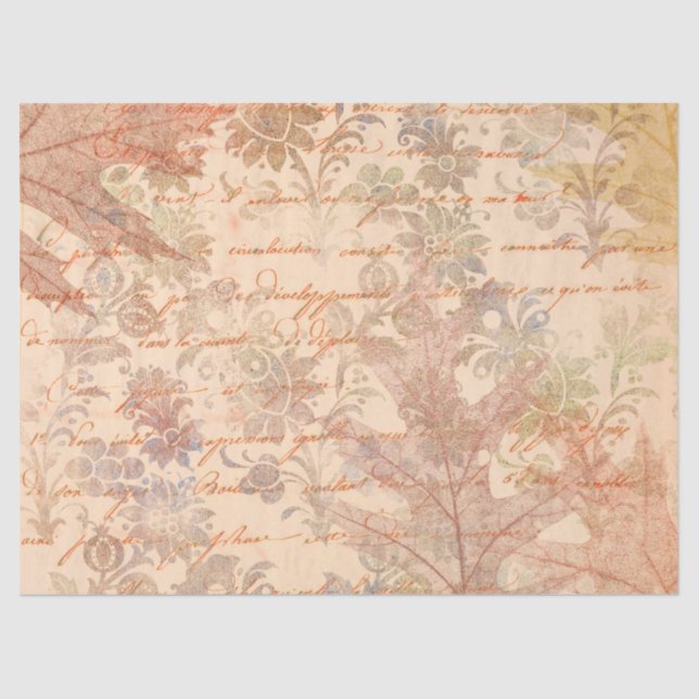 Papier Mousseline Ephemera Autumn Paper Series Design 10 (Recto)