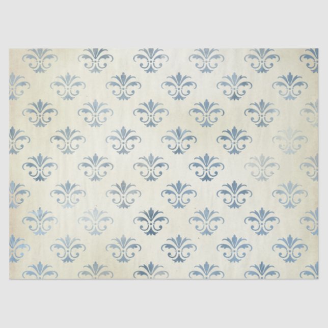 Papier Mousseline Ephemera Blue Paper Series Design 20 (Recto)