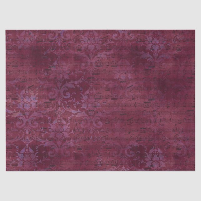 Papier Mousseline Ephemera Bourgogne Papier série Design 1 (Recto)