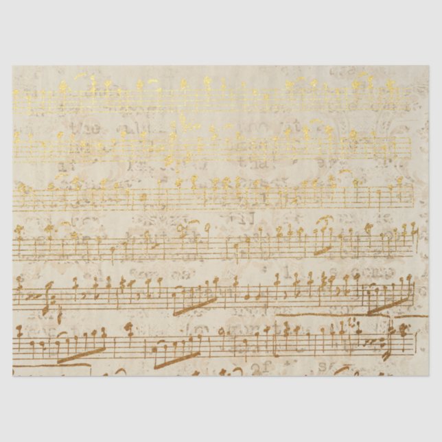 Papier Mousseline Ephemera Gold Paper Series Design 4 (Recto)