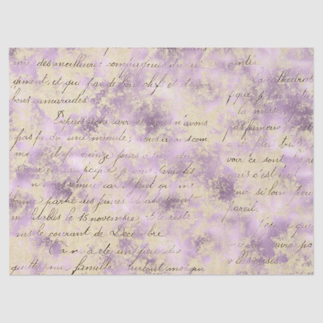Papier Mousseline Ephemera Lavendar Paper Series Design 4 (Recto)