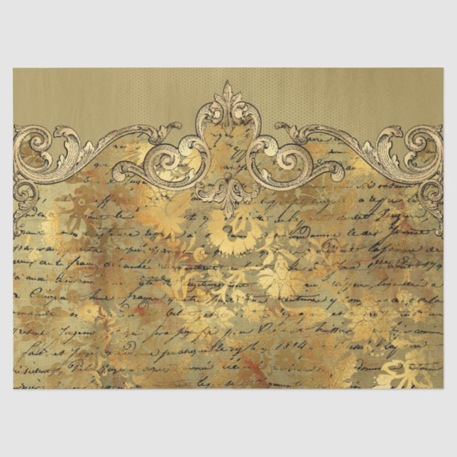 Papier Mousseline Ephemera Ornate Paper Series Design 16 (Recto)