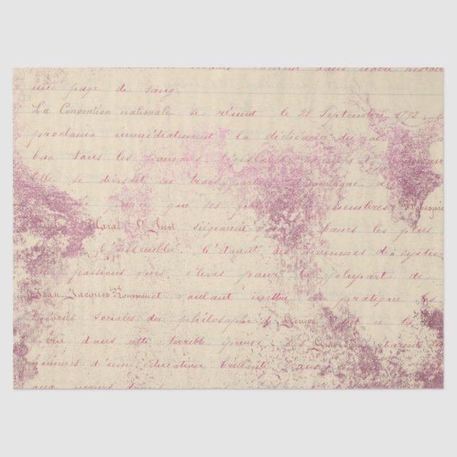 Papier Mousseline Ephemera Pink Paper Series Design 8 (Recto)