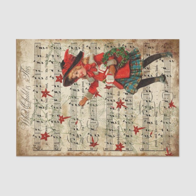 Papier Mousseline Ephemera Quel Enfant Est Ce Découpage Carol (Recto)