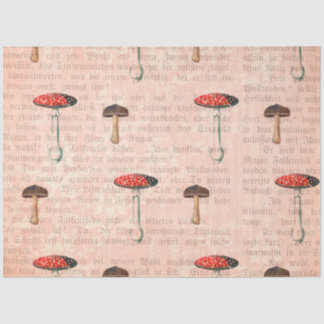 Papier Mousseline Ephémère aux champignons série de conception #1
