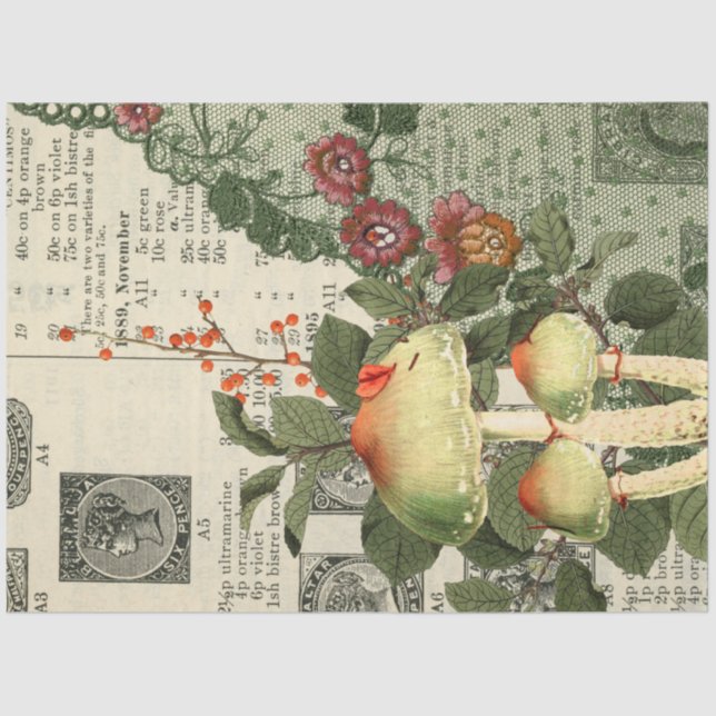 Papier Mousseline Ephémère de champignons série de conception #11 (Recto)