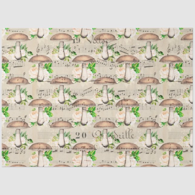 Papier Mousseline Ephémère de champignons série de conception #13 (Recto)