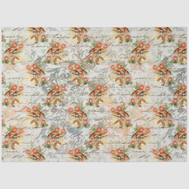 Papier Mousseline Ephémère de champignons série de conception #17 (Recto)