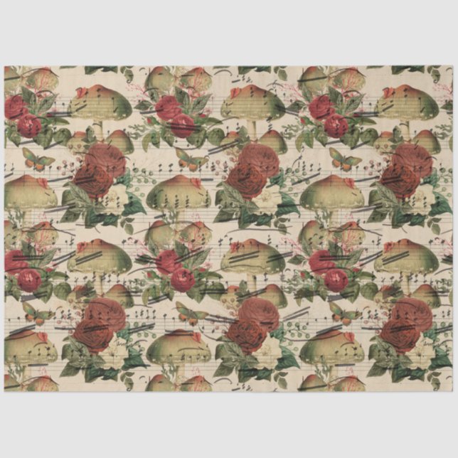 Papier Mousseline Ephémère de champignons série de design #8 (Recto)