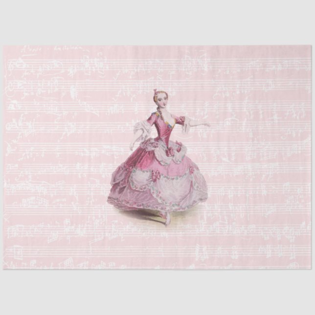 Papier Mousseline Éphémère de la mode du XVIIIe siècle français (Recto)