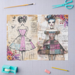 Papier Mousseline Ephémère de la robe Vintage et déprimée
