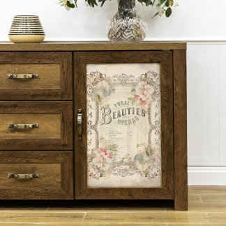 Papier Mousseline Ephémère de l'Opéra Floral vintage Découpage