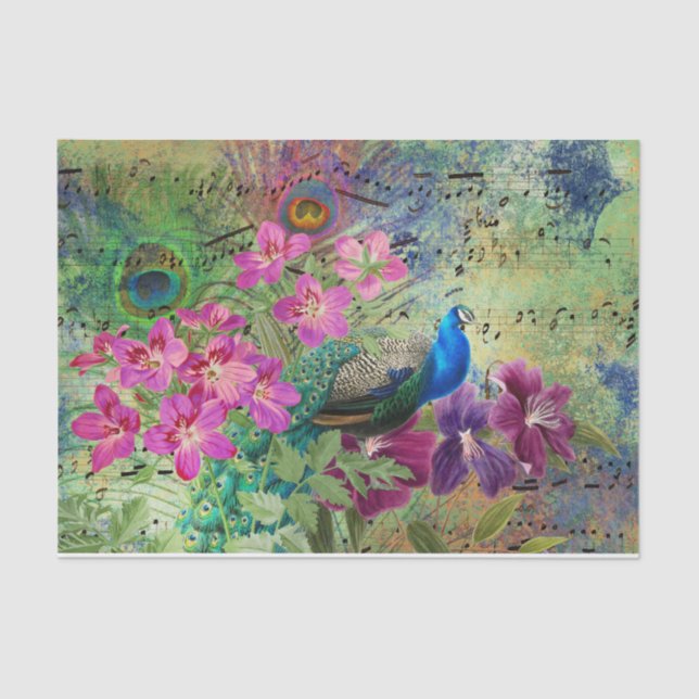 Papier Mousseline Éphémère de paon (Recto)