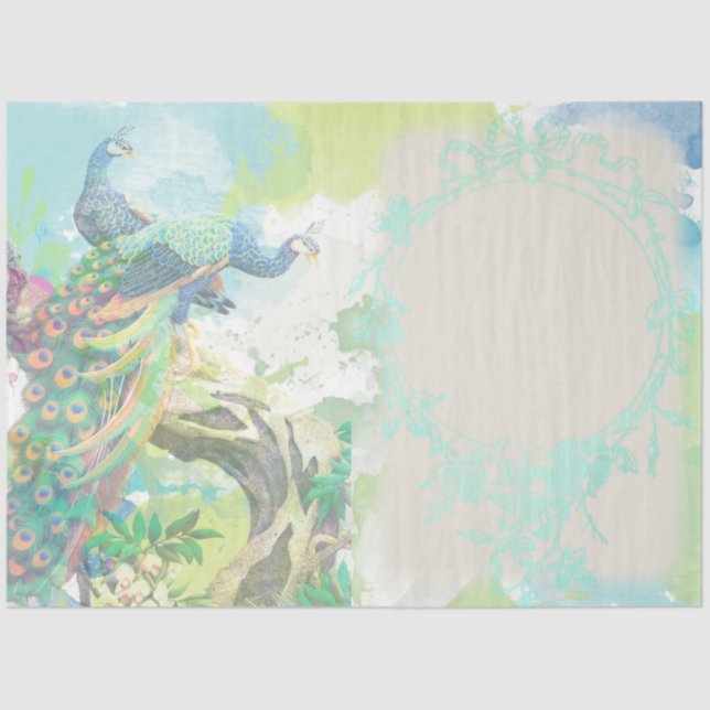 Papier Mousseline Ephémère de paon 3 (Recto)