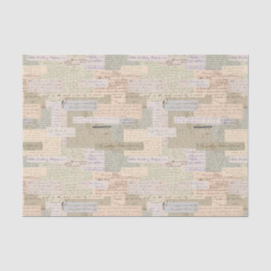 Papier Mousseline Éphémère de texte vintage