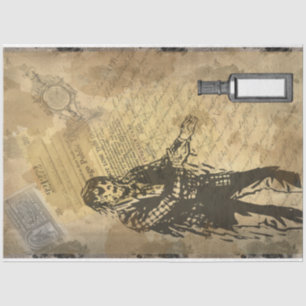 Papier Mousseline Ephémère du Motif de script Zombie Déplaisant Hall
