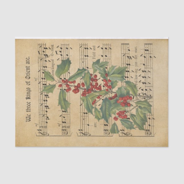 Papier Mousseline Ephémère Nous trois rois d'Orient sont Découpage (Recto)