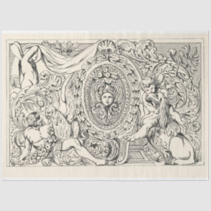 Papier Mousseline Ephémère vintage Découpage Illustration antique