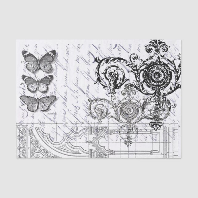 Papier Mousseline Éphémères de papillon (Recto)