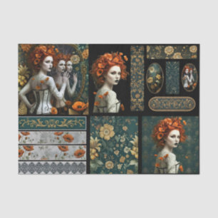 Papier Mousseline Éphémères motifs poétiques gothiques