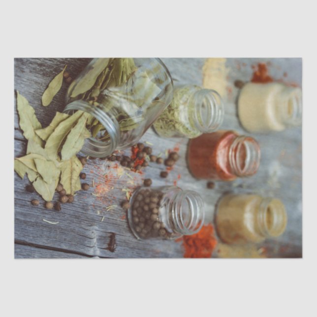 Papier Mousseline Épices de cuisine Découpage Papier Tissu (Recto)