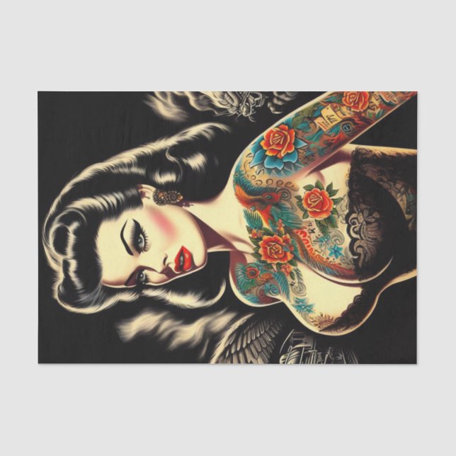 Papier Mousseline Épingle de goth tatoué (Recto)