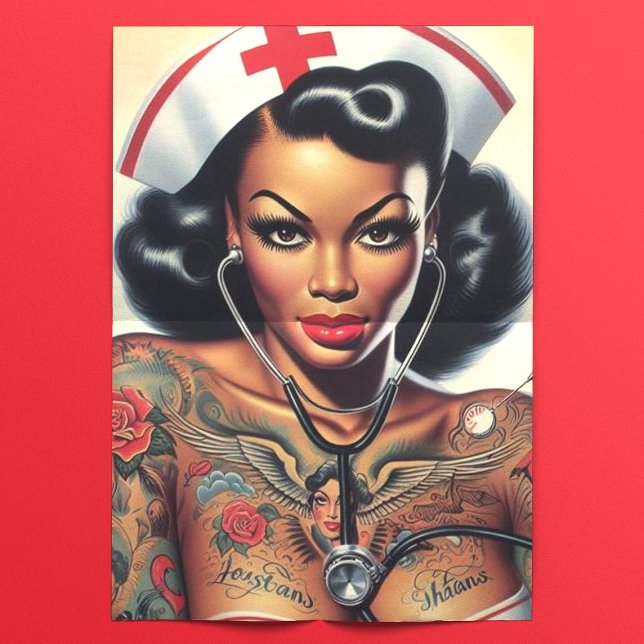 Papier Mousseline Épingle de l'infirmière tatouée (Créateur téléchargé)